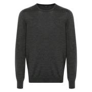 Grijze Sweater met Contrast Patches Fay , Gray , Heren