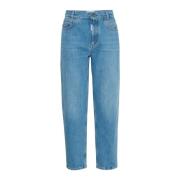 Relaxed Fit Stonewash Jeans Ball , Blue , Dames