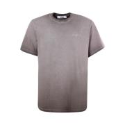 Ronde hals T-shirt Antraciet Katoen Italië Msgm , Gray , Heren