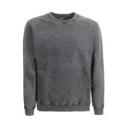 Antraciet Logo Print Crew-Neck Sweatshirt Dondup , Gray , Heren