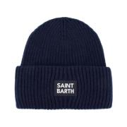 Winter Ribgebreide Beanie Muts MC2 Saint Barth , Blue , Heren