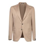 Beige Blazer Klassieke Stijl Jas Tagliatore , Beige , Heren