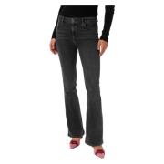 Zwarte Eva Flare Jeans Stretch-Denim Fabienne Chapot , Gray , Dames