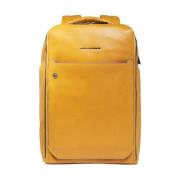 Gele Laptop en iPad Rugzak Piquadro , Yellow , Heren