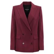 Dubbelrijige blazer voor vrouwen Patrizia Pepe , Purple , Dames