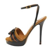 Pre-owned Leather heels Fendi Vintage , Black , Dames