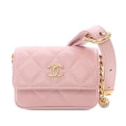 Pre-owned Leather crossbody-bags Chanel Vintage , Pink , Dames