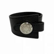 Pre-owned Leather bracelets Hermès Vintage , Black , Dames