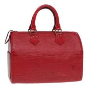 Pre-owned Leather handbags Louis Vuitton Vintage , Red , Dames