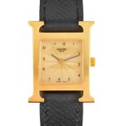 Pre-owned Metal watches Hermès Vintage , Yellow , Dames