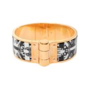 Pre-owned Metal bracelets Hermès Vintage , Yellow , Dames