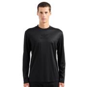 Wijdvallend Clubwear T-shirt in Zwart Armani , Black , Heren