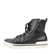 Pre-owned Leather sneakers Hermès Vintage , Black , Heren