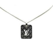 Pre-owned Metal necklaces Louis Vuitton Vintage , Gray , Dames