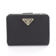 Pre-owned Leather wallets Prada Vintage , Black , Dames