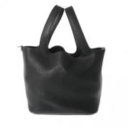 Pre-owned Leather handbags Hermès Vintage , Black , Dames