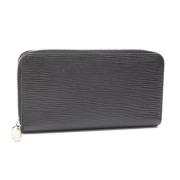 Pre-owned Leather wallets Louis Vuitton Vintage , Black , Dames