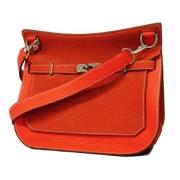 Pre-owned Leather shoulder-bags Hermès Vintage , Red , Dames