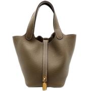 Pre-owned Leather handbags Hermès Vintage , Brown , Dames