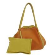 Pre-owned Canvas shoulder-bags Hermès Vintage , Orange , Dames