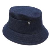 Pre-owned Silk hats Hermès Vintage , Blue , Dames