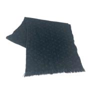 Pre-owned Wool scarves Louis Vuitton Vintage , Black , Dames