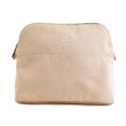 Pre-owned Cotton pouches Hermès Vintage , Beige , Dames