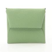 Pre-owned Leather wallets Hermès Vintage , Green , Dames