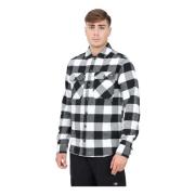 Zwarte Button-Up Casual Overhemd Dickies , Black , Heren