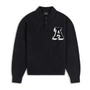 Team Polo Sweater Axel Arigato , Black , Heren