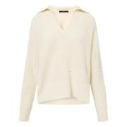 Luxe V-hals gebreid voor vrouwen Windsor , White , Dames