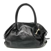 Pre-owned Leather handbags Salvatore Ferragamo Pre-owned , Black , Dam...