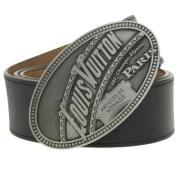 Pre-owned Leather belts Louis Vuitton Vintage , Black , Dames