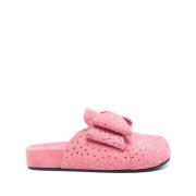 Roze Strass Sliders Mach & Mach , Pink , Dames