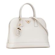 Pre-owned Leather prada-bags Prada Vintage , White , Dames