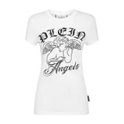 Stijlvolle Dames T-shirt - Nu Kopen! Philipp Plein , White , Dames