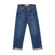 Donkerblauwe Straight Jeans Vrouwen Roy Roger's , Blue , Dames