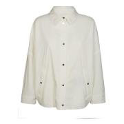 Hooded Overshirt Box Stijl Herno , White , Dames