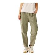 Army Broek met Stoere Details IN Front , Green , Dames