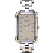 Pre-owned Stainless Steel watches Hermès Vintage , Beige , Dames