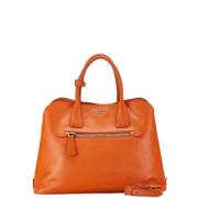 Pre-owned Leather prada-bags Prada Vintage , Orange , Dames