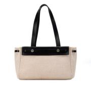 Pre-owned Canvas shoulder-bags Hermès Vintage , Beige , Dames