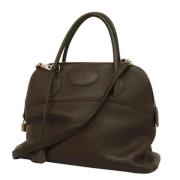 Pre-owned Leather shoulder-bags Hermès Vintage , Brown , Dames