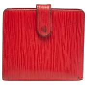 Pre-owned Leather wallets Louis Vuitton Vintage , Red , Dames