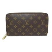 Pre-owned Coated canvas wallets Louis Vuitton Vintage , Brown , Dames