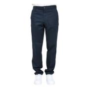 Blauwe Casual Broek met Centrale Plooien Armani Exchange , Blue , Here...