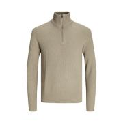 Essentials Half Zip Gebreide Trui Beige Jack & Jones , Beige , Heren