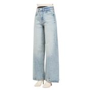 Wijde Pijp Denim Jeans Only , Blue , Dames