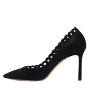 Pre-owned Suede heels Jimmy Choo Pre-owned , Black , Dames