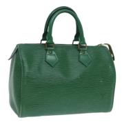 Pre-owned Leather handbags Louis Vuitton Vintage , Green , Dames